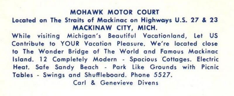 Mohawk Motel (Mohawk Motor Court) - Tourist Cabin Mohawk Motor Court